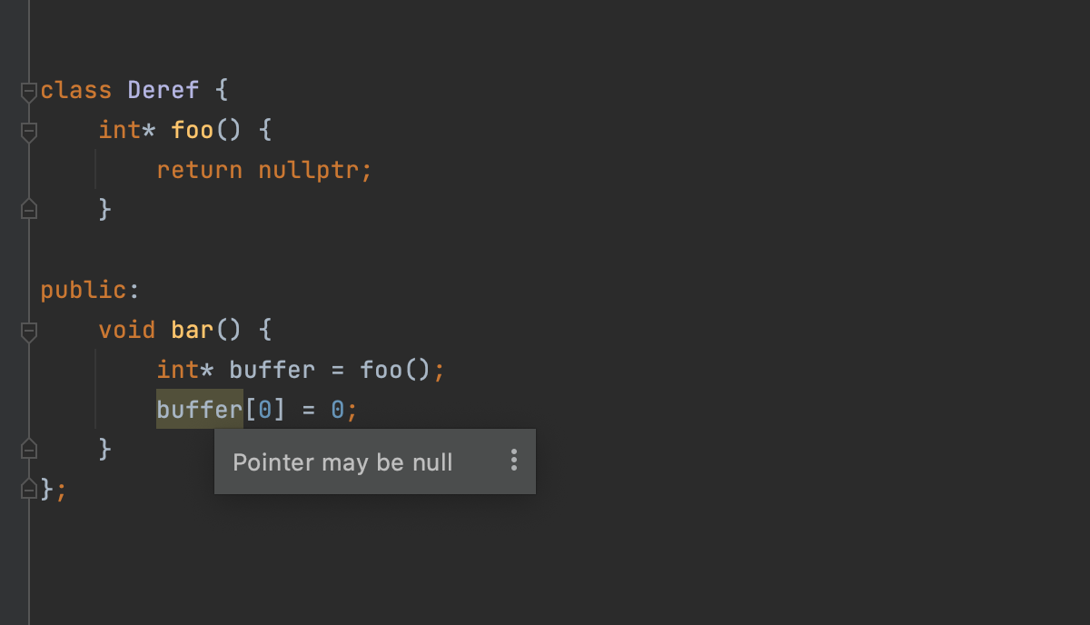 Null dereferencing